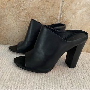 Vince black mule heels
